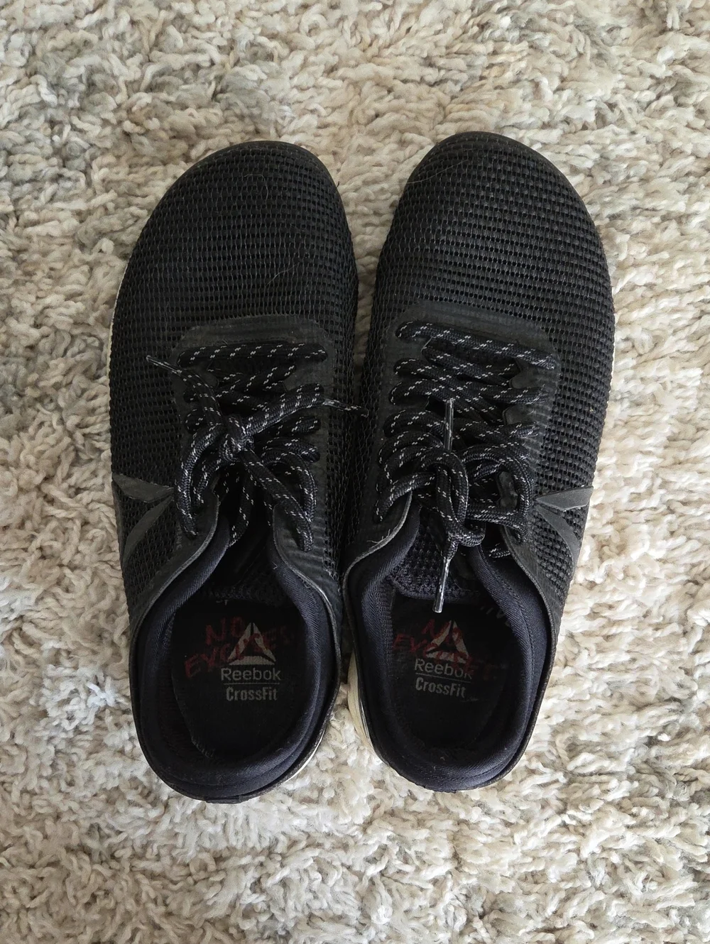 Reebok Women's Black Mesh Athletic Sneakers